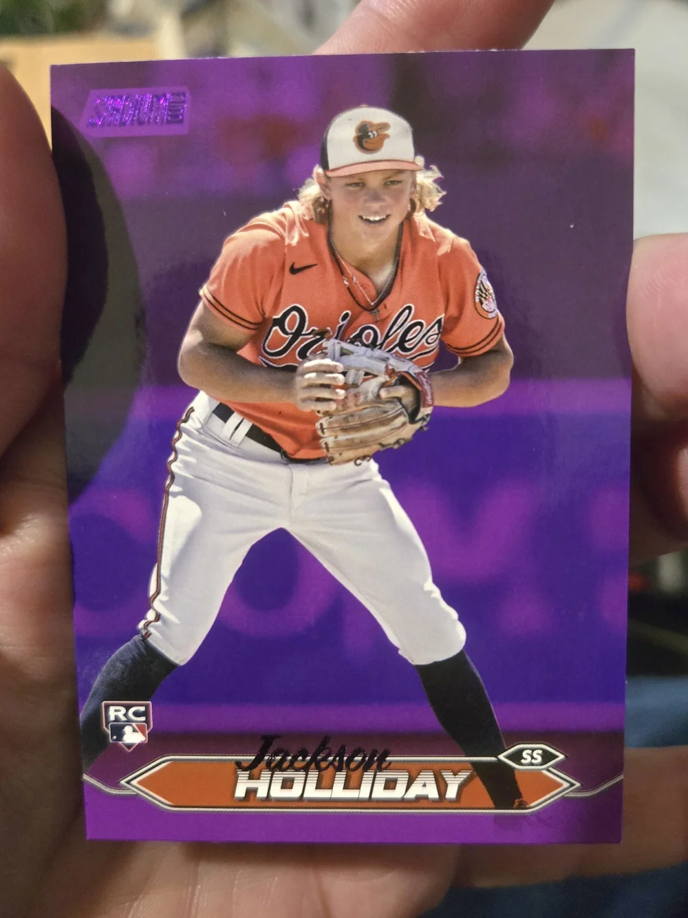 Topps Purple & Orange Jackson Holliday Rookie Card 2024 39/75